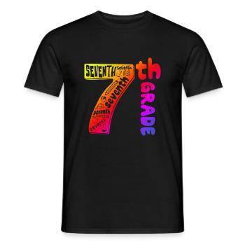 Seventh Grade 7 te Klasse Shirt - Männer T-Shirt - Schwarz - Vorne - AI Model Male 178 light (178cm)