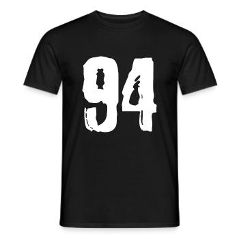 94 number jersey - Men's T-Shirt - black - Front - AI Model Male 178 light (178cm)