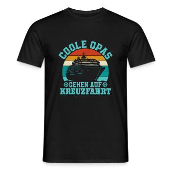 Des grands-pères cool partent en croisière grand-père S - T-shirt homme - noir - Devant - AI Model Male 178 light (178cm)