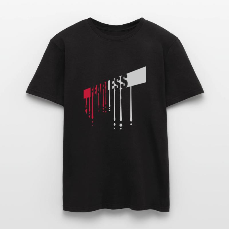 Conception de citation de texte intrépide T-shirt homme