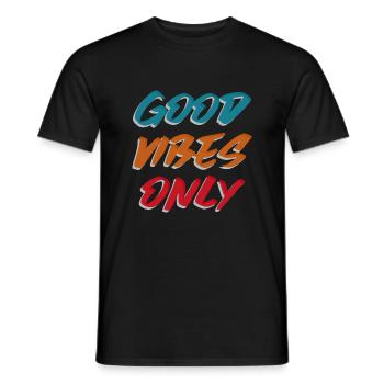 good vibes only - T-shirt homme - noir - Devant - AI Model Male 178 light (178cm)