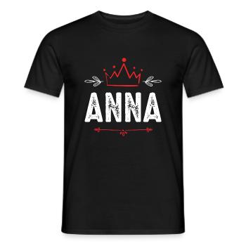 Anna - Männer T-Shirt - Schwarz - Vorne - AI Model Male 178 light (178cm)