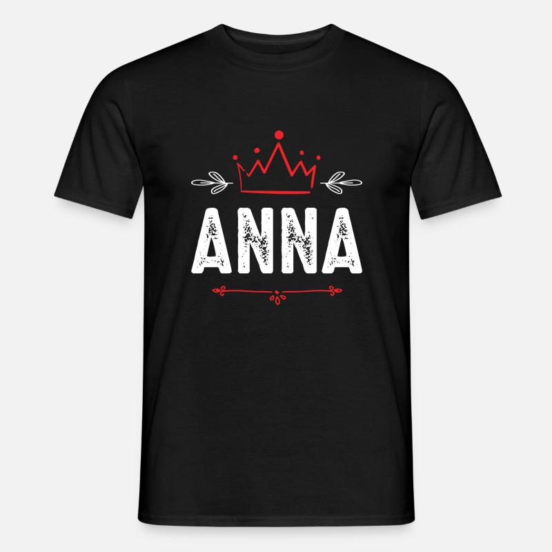 Anna - Männer T-Shirt - Schwarz