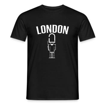 London - Men's T-Shirt - black - Front - AI Model Male 178 light (178cm)