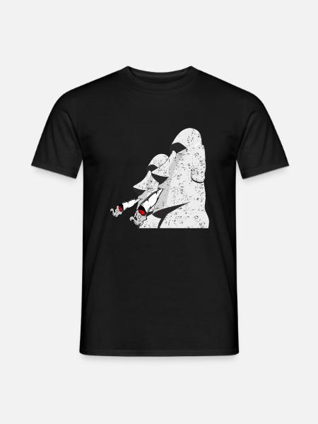 stoned Osterinsel - Männer T-Shirt - Schwarz