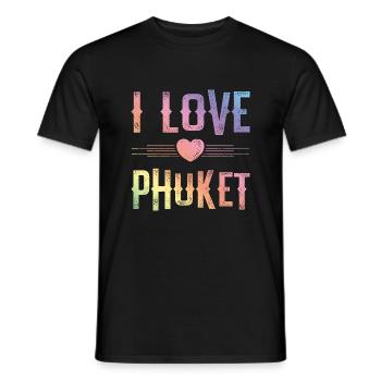 I Love Phuket - Men's T-Shirt - black - Front - AI Model Male 178 light (178cm)
