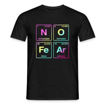 NO FEAR - with elements of the perdiode system - Men's T-Shirt - black - Front - AI Model Male 178 light (178cm)