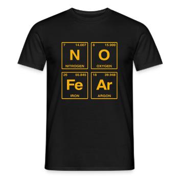 NO FEAR - mit Elementen des Perdiodensystems - Männer T-Shirt - Schwarz - Vorne - AI Model Male 178 light (178cm)