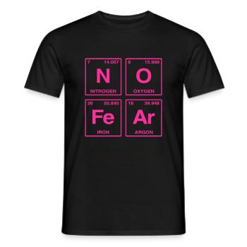 NO FEAR - with elements of the perdiode system - Men's T-Shirt - black - Front - AI Model Male 178 light (178cm)