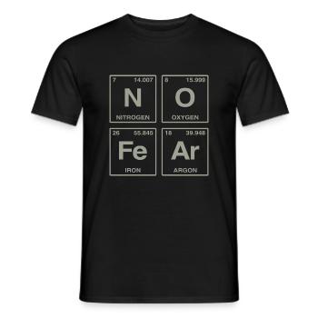 NO FEAR - mit Elementen des Perdiodensystems - Männer T-Shirt - Schwarz - Vorne - AI Model Male 178 light (178cm)