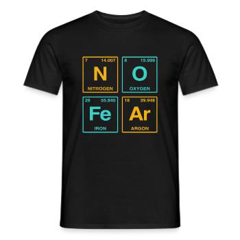 NO FEAR - avec des éléments du système de perdiode - T-shirt homme - noir - Devant - AI Model Male 178 light (178cm)