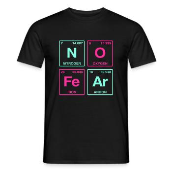 NO FEAR - avec des éléments du système de perdiode - T-shirt homme - noir - Devant - AI Model Male 178 light (178cm)