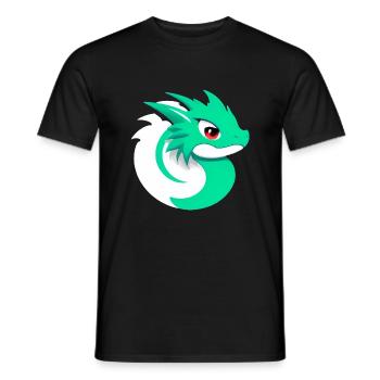 Cartoon Drache Feuer Fantasie Comic Drachen 1 - Männer T-Shirt - Schwarz - Vorne - AI Model Male 178 light (178cm)