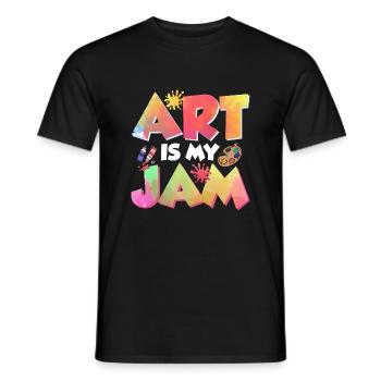 L’art est ma formation de professeur d’art de confiture - T-shirt homme - noir - Devant - AI Model Male 178 light (178cm)
