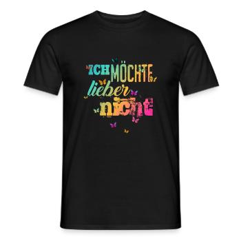 Bartleby der Schreiber - Ich möchte lieber nicht - Männer T-Shirt - Schwarz - Vorne - AI Model Male 178 light (178cm)