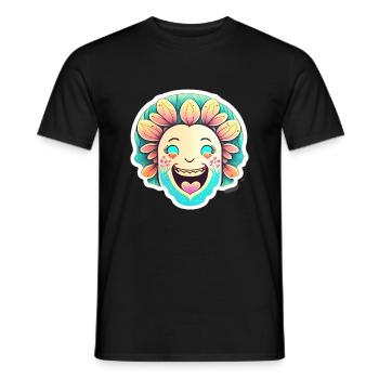 Glücklich in den Frühling - Männer T-Shirt - Schwarz - Vorne - AI Model Male 178 light (178cm)
