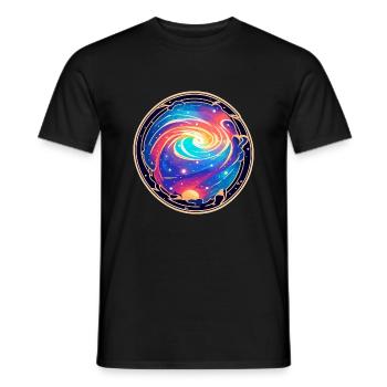Space storm - Men's T-Shirt - black - Front - AI Model Male 178 light (178cm)