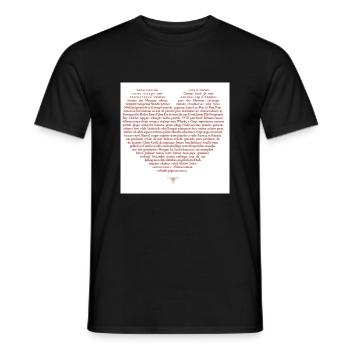 coeur promenade2 thumb - T-shirt homme - noir - Devant - AI Model Male 178 light (178cm)