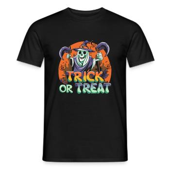 Halloween Der Sensenmann des Schreckens - Männer T-Shirt - Schwarz - Vorne - AI Model Male 178 light (178cm)
