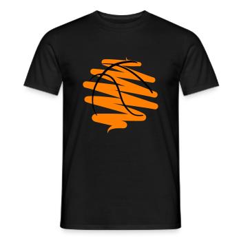 Abstract Basketball Design - Men's T-Shirt - black - Front - AI Model Male 178 light (178cm)