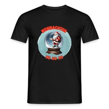 Schneekugel.... - Männer T-Shirt - Schwarz - Vorne - AI Model Male 178 light (178cm)