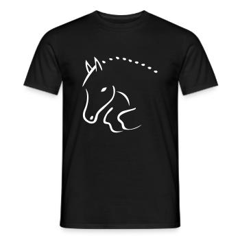 Springpferd - Männer T-Shirt - Schwarz - Vorne - AI Model Male 178 light (178cm)