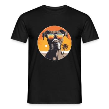 Boxer - Männer T-Shirt - Schwarz - Vorne - AI Model Male 178 light (178cm)