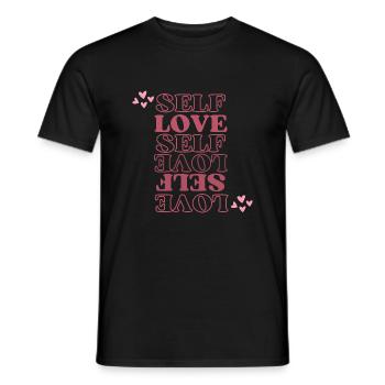 self love affirmation - Men's T-Shirt - black - Front - AI Model Male 178 light (178cm)
