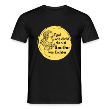 Goethe war Dichter1 - Männer T-Shirt - Schwarz - Vorne - AI Model Male 178 light (178cm)