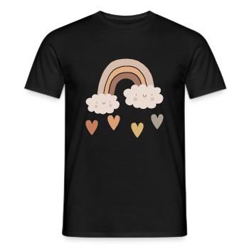 Color paths: boho rainbow - Men's T-Shirt - black - Front - AI Model Male 178 light (178cm)