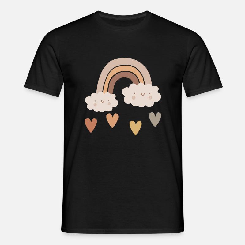 Farbpfade: Boho Regenbogen - Männer T-Shirt - Schwarz
