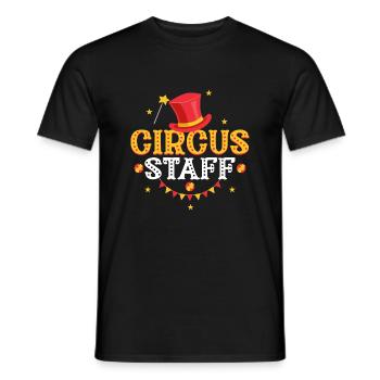 Fête costumée des numéros du personnel de cirque - T-shirt homme - noir - Devant - AI Model Male 178 light (178cm)