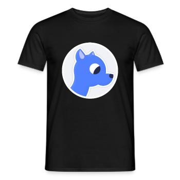 Chien / Dragon bleu douillet - T-shirt homme - noir - Devant - AI Model Male 178 light (178cm)
