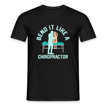 Bend It Like A Chiropractor Physical Therapist Chi - Men's T-Shirt - black - Front - AI Model Male 178 light (178cm)