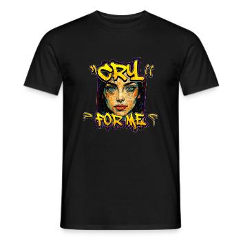 Cry for Me – Urban Streetart Graffiti Frau Design - Männer T-Shirt - Schwarz - Vorne - AI Model Male 178 light (178cm)