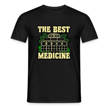 Guérir par la musique - T-shirt homme - noir - Devant - AI Model Male 178 light (178cm)