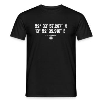 Strausberg Geocacher Geschenk Standort GPS Stadt - Männer T-Shirt - Schwarz - Vorne - AI Model Male 178 light (178cm)