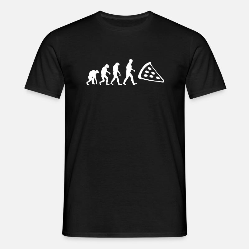 pizza evolution - Men's T-Shirt - black