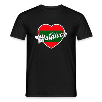 Maldives - T-shirt homme - noir - Devant - AI Model Male 178 light (178cm)