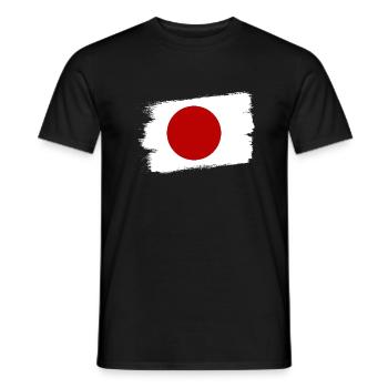 Drapeau du Japon Look Usé Nihon Drapeau Japonais - T-shirt homme - noir - Devant - AI Model Male 178 light (178cm)