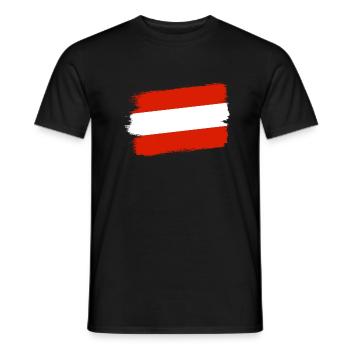 Austria Flag Austria Austrian Flag AT - Men's T-Shirt - black - Front - AI Model Male 178 light (178cm)