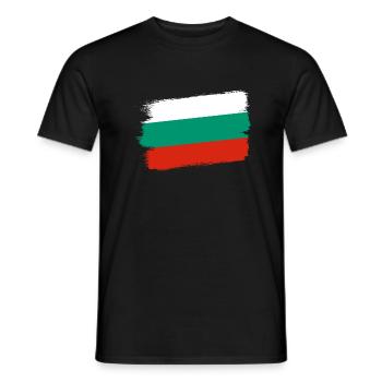 Bulgarien Flagge Bulgarische Fahne Goldstrand - Männer T-Shirt - Schwarz - Vorne - AI Model Male 178 light (178cm)