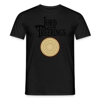 Lord of Tree Rings Science Dendrochronology - Men's T-Shirt - black - Front - AI Model Male 178 light (178cm)