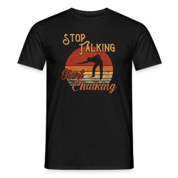 Arrêtez de parler Commencez à crayer / Billard Snooker - T-shirt homme - noir - Devant - AI Model Male 178 light (178cm)
