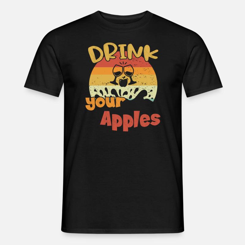 Drink your Apples / Cider - Männer T-Shirt - Schwarz