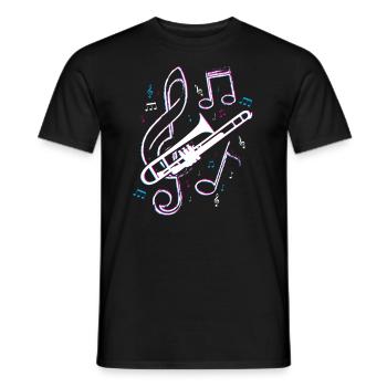 Posaune Musik Orchester - Männer T-Shirt - Schwarz - Vorne - AI Model Male 178 light (178cm)