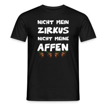 Nicht mein Zirkus - nicht meine Affen - Männer T-Shirt - Schwarz - Vorne - AI Model Male 178 light (178cm)