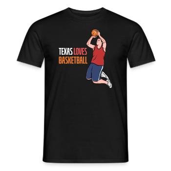 Texas basketball design for proud Texas fans - Men's T-Shirt - black - Front - AI Model Male 178 light (178cm)