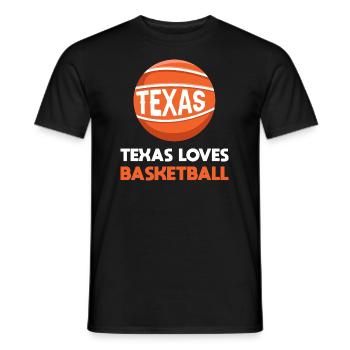 Texas basketball design for proud Texas fans - Men's T-Shirt - black - Front - AI Model Male 178 light (178cm)