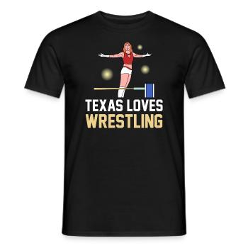 Texas wrestling design for proud Texas fans - Men's T-Shirt - black - Front - AI Model Male 178 light (178cm)
